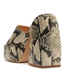 Pre Fall 22 Aretha Snake Embossed Leather Sandal New In