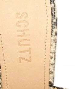 Pre Fall 22 Aretha Snake Embossed Leather Sandal New In