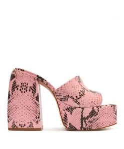 Pre Fall 22 Aretha Snake Embossed Leather Sandal