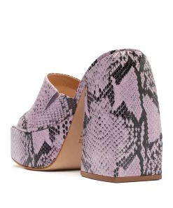 Pre Fall 22 New In Aretha Snake Embossed Leather Sandal