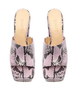 Pre Fall 22 New In Aretha Snake Embossed Leather Sandal