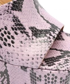 Pre Fall 22 New In Aretha Snake Embossed Leather Sandal