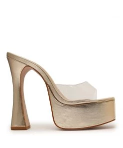 Sale Haila Vinyl & Metallic Leather Sandal