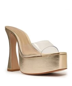 Sale Haila Vinyl & Metallic Leather Sandal