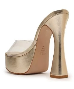 Sale Haila Vinyl & Metallic Leather Sandal