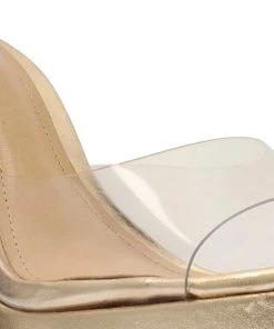 Sale Haila Vinyl & Metallic Leather Sandal