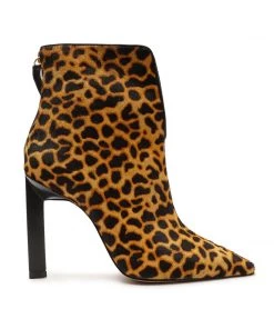 Sale Viha Leopard-Printed Leather Bootie